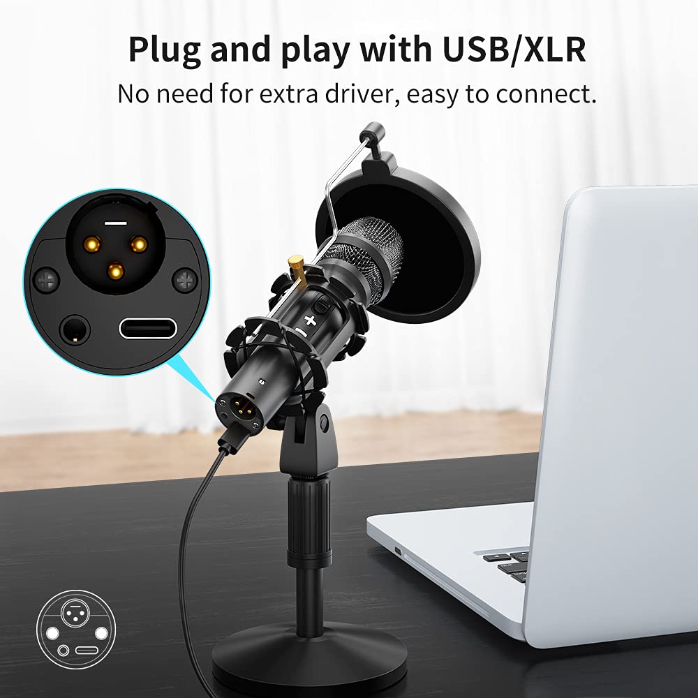 MAONO AU-HD300T USB/XLR Dynamic Mic for Singing