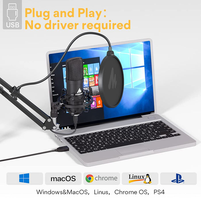 MAONO AUA04 Condenser Microphone Kit (Black)