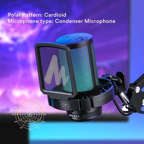 MAONO DM20S/DGM20S Gamerwave Condenser USB Gaming RGB Microphone