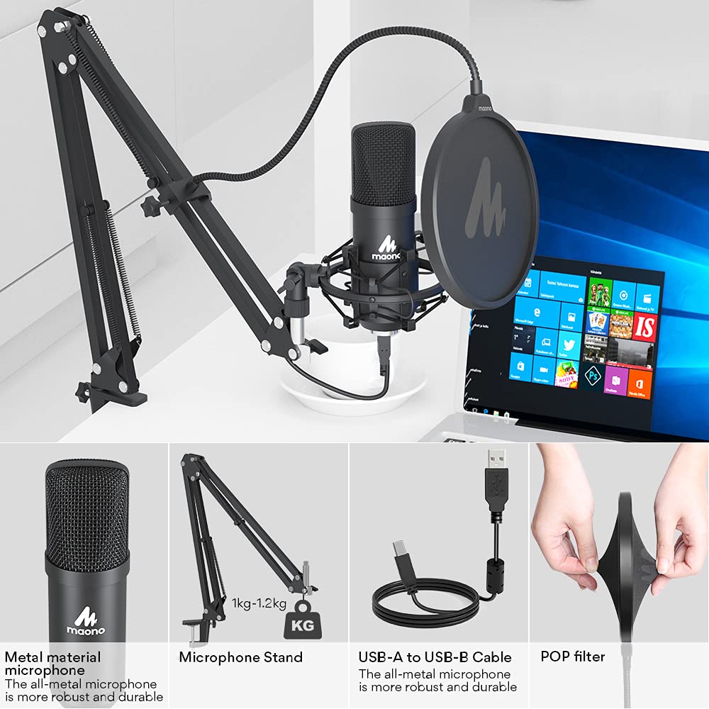 MAONO AU-A04 Condenser Microphone Kit (Black)